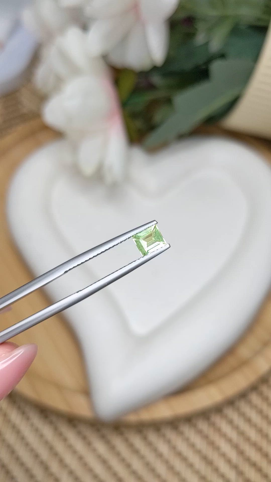 0.47 Ct. Yellowish Green Peridot from Pakistan Size Video