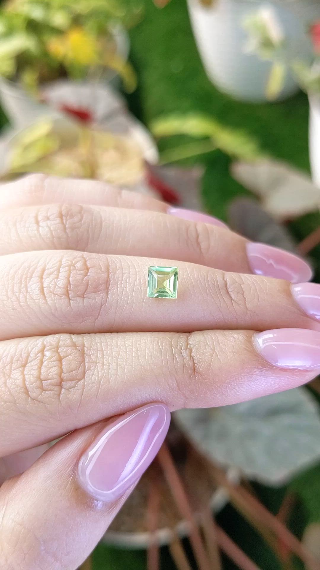 0.61 Ct. Yellowish Green Peridot from Pakistan Size Video