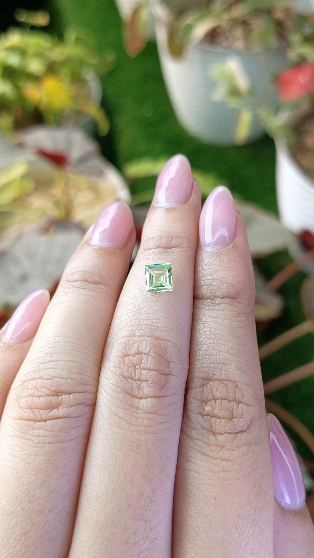 0.61 Ct. Yellowish Green Peridot from Pakistan Size Video