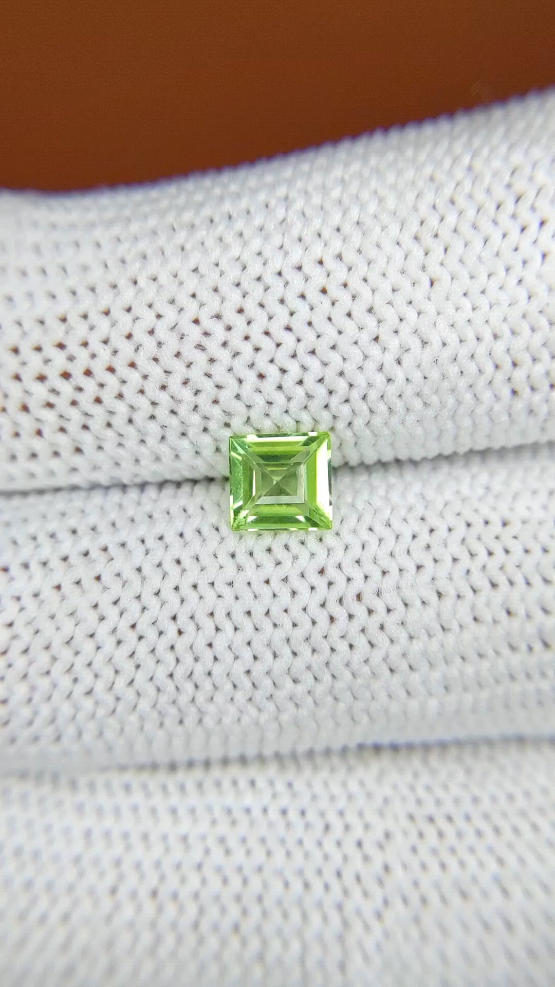 0.61 Ct. Yellowish Green Peridot from Pakistan Size Video