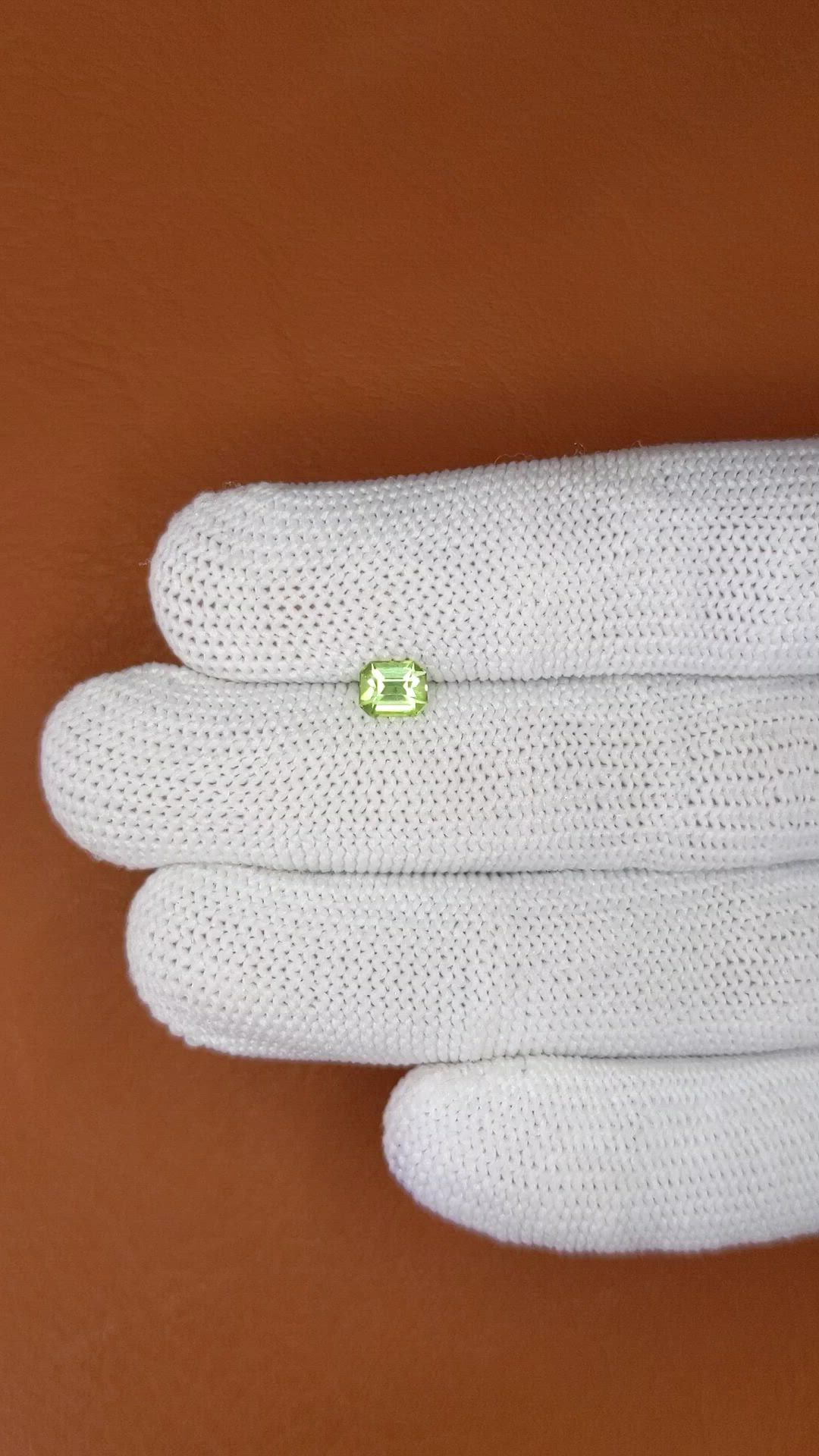 0.53 Ct. Yellowish Green Peridot from Pakistan Size Video