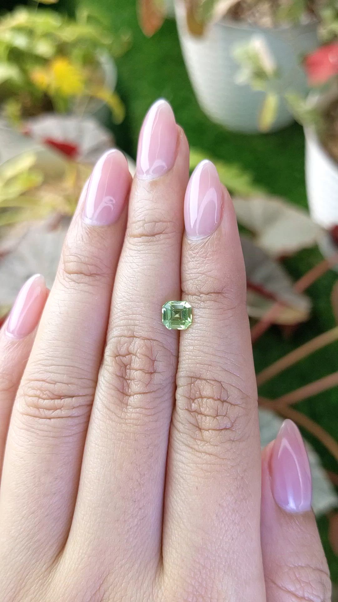 0.82 Ct. Green (Lime Green) Peridot from Pakistan Size Video