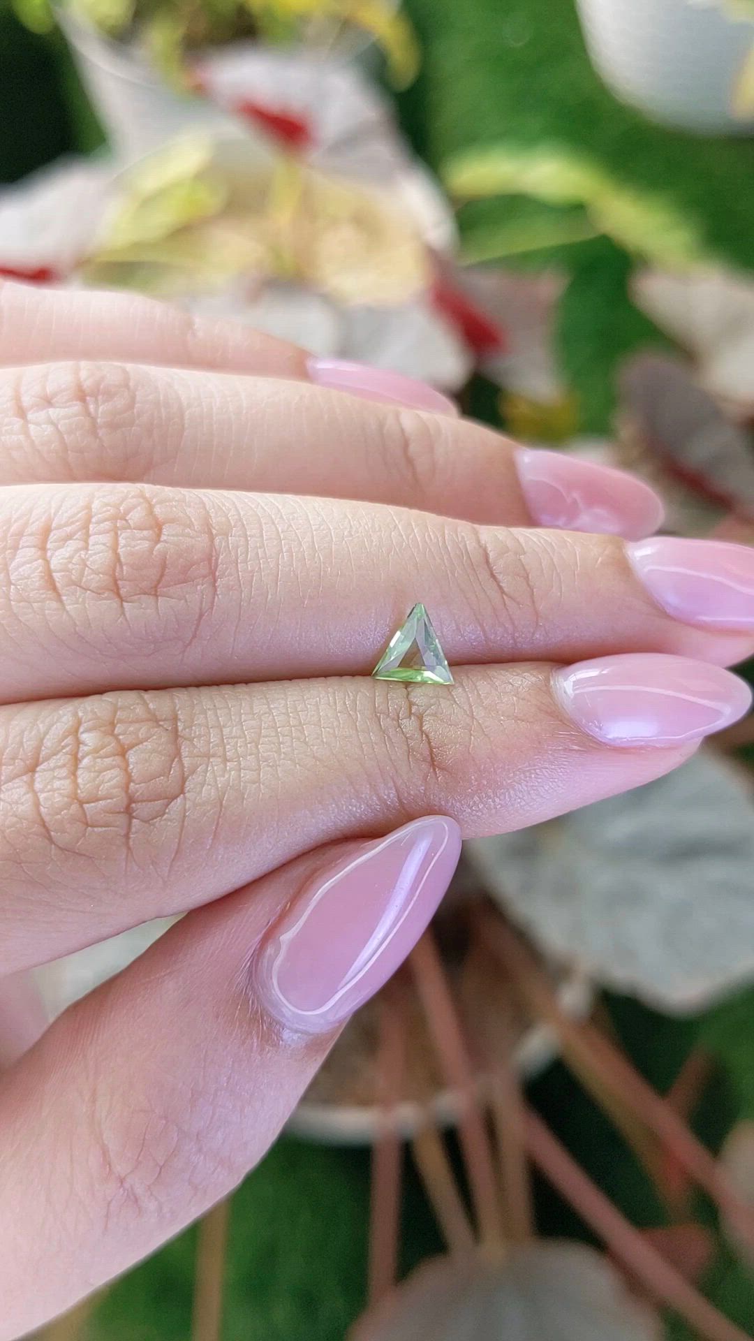 0.39 Ct. Green (Lime Green) Peridot from Pakistan Size Video