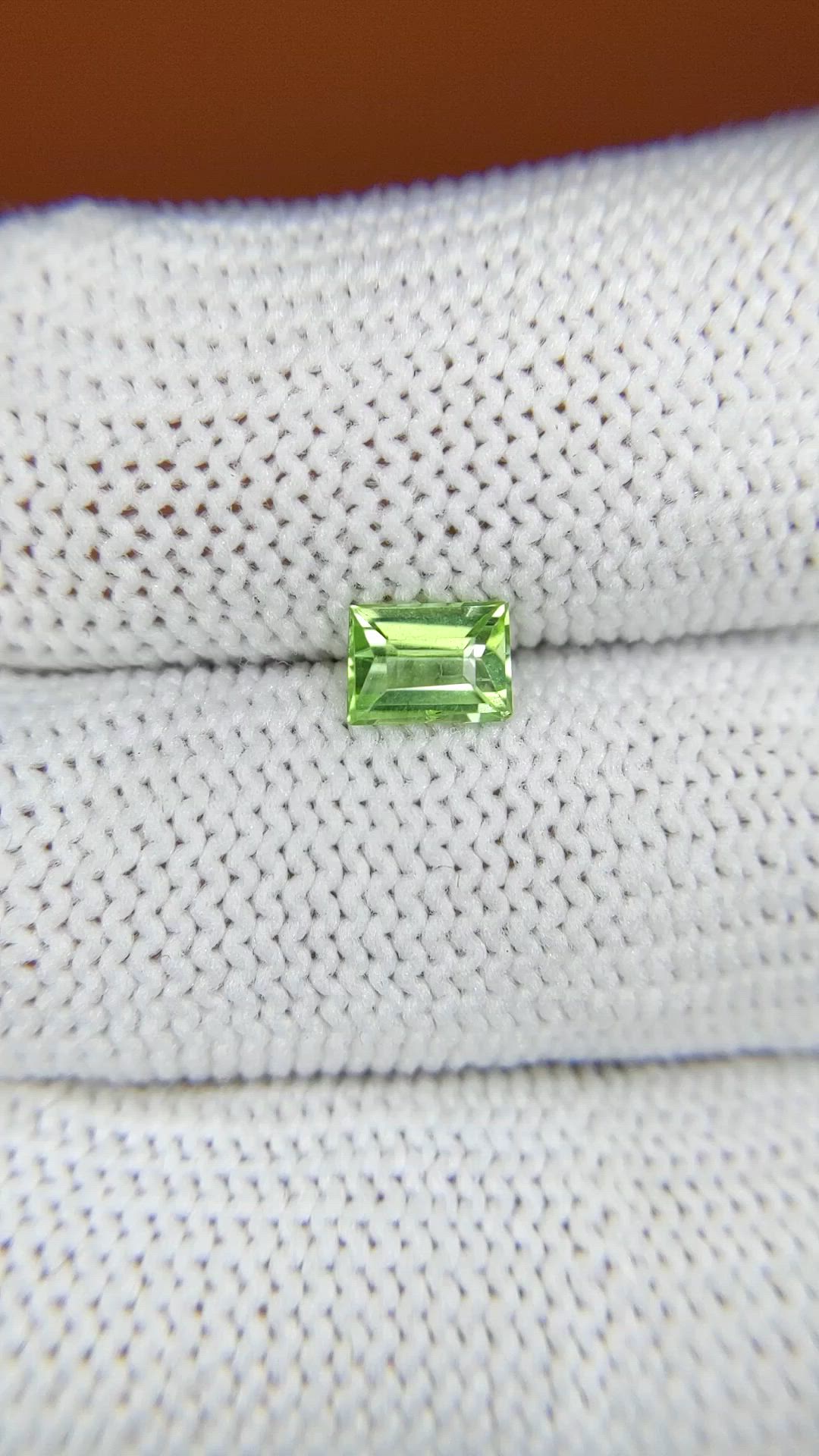0.61 Ct. Yellowish Green Peridot from Pakistan Size Video