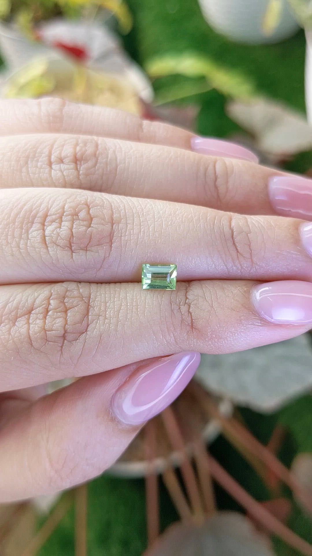 0.61 Ct. Yellowish Green Peridot from Pakistan Size Video