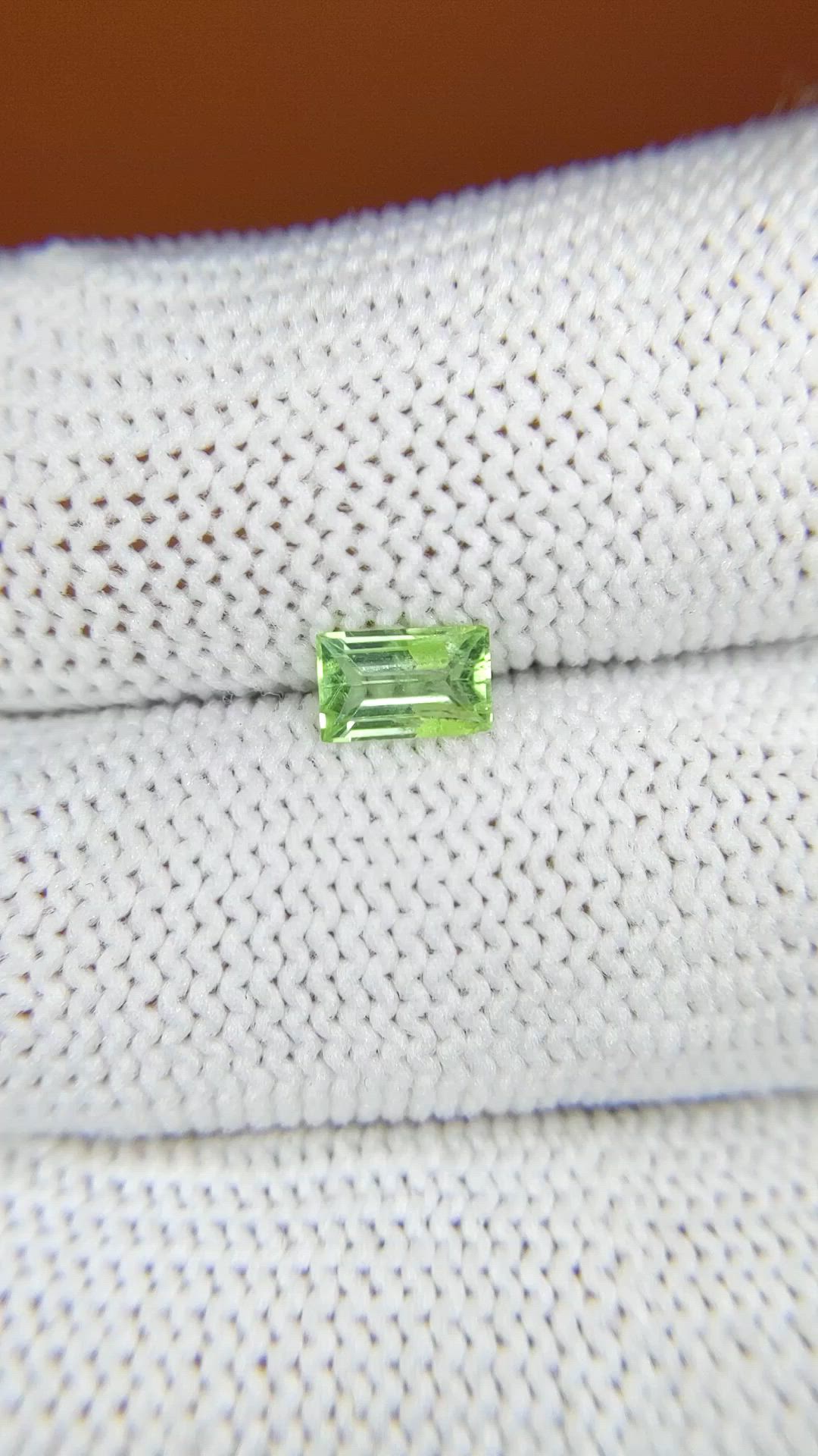 0.46 Ct. Green (Lime Green) Peridot from Pakistan Size Video