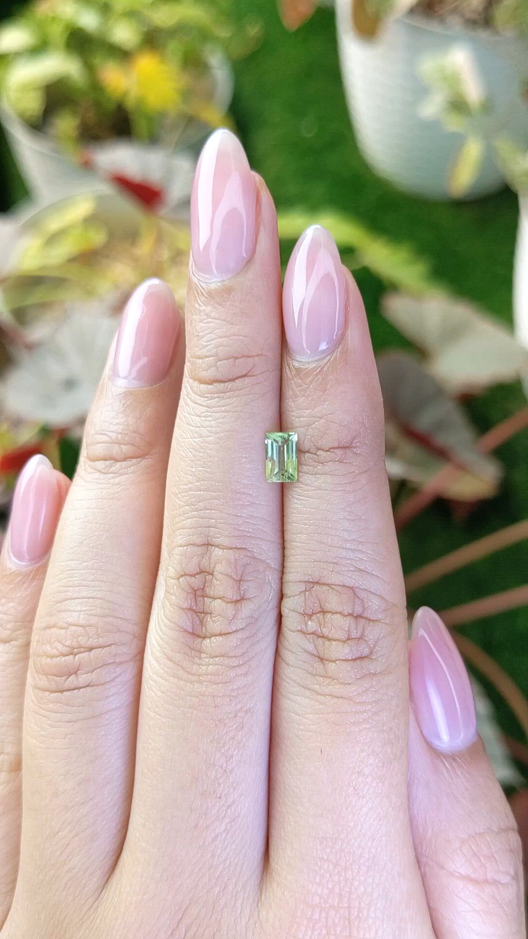 0.46 Ct. Green (Lime Green) Peridot from Pakistan Size Video