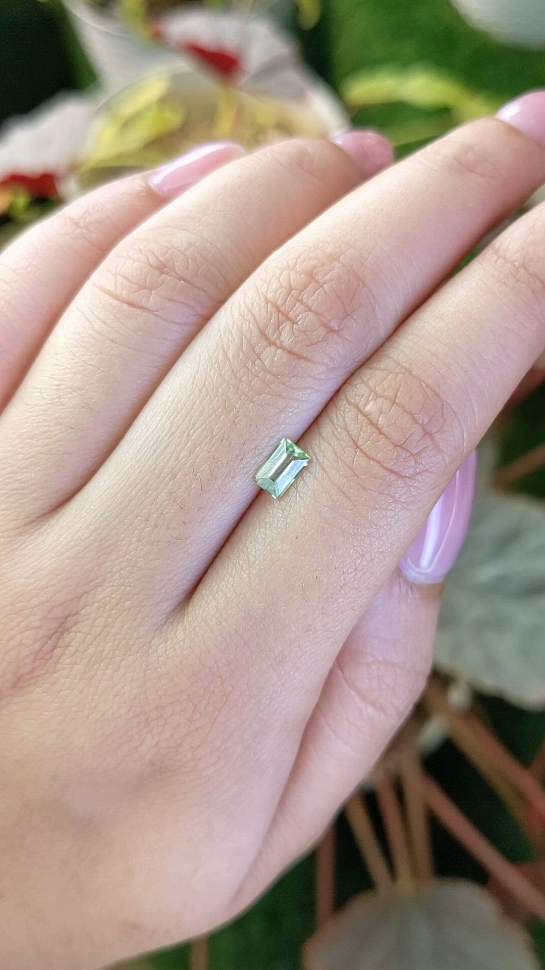 0.46 Ct. Green (Lime Green) Peridot from Pakistan Size Video
