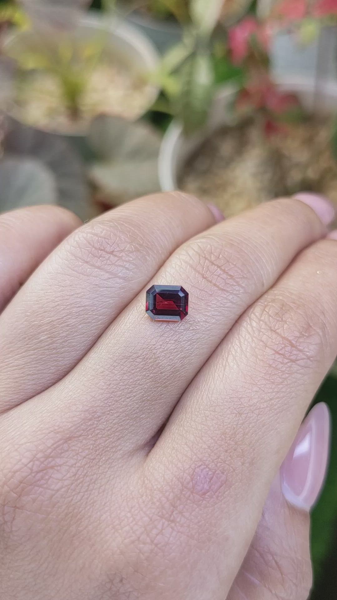 1.14 Ct. Red Garnet from Ceylon (Sri Lanka) Size Video