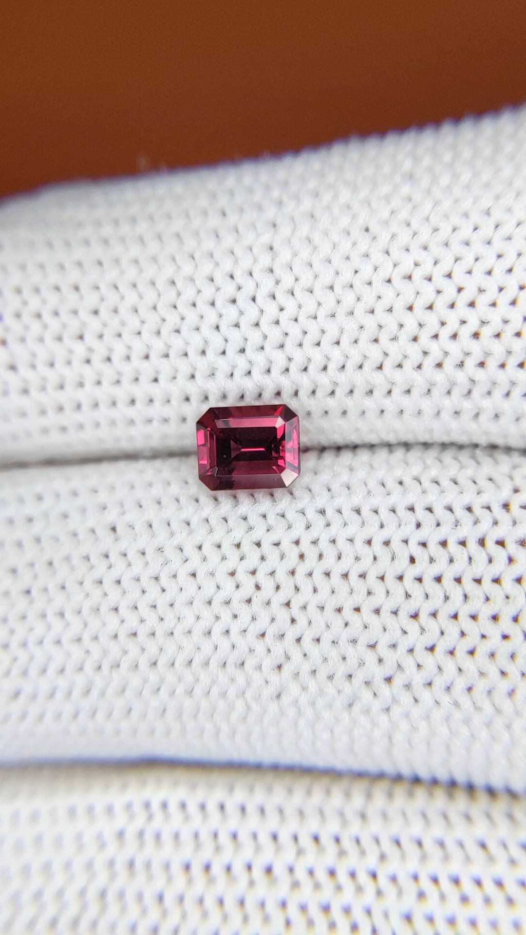 0.77 Ct. Purplish Pink Rhodolite Garnet from Ceylon (Sri Lanka) Size Video