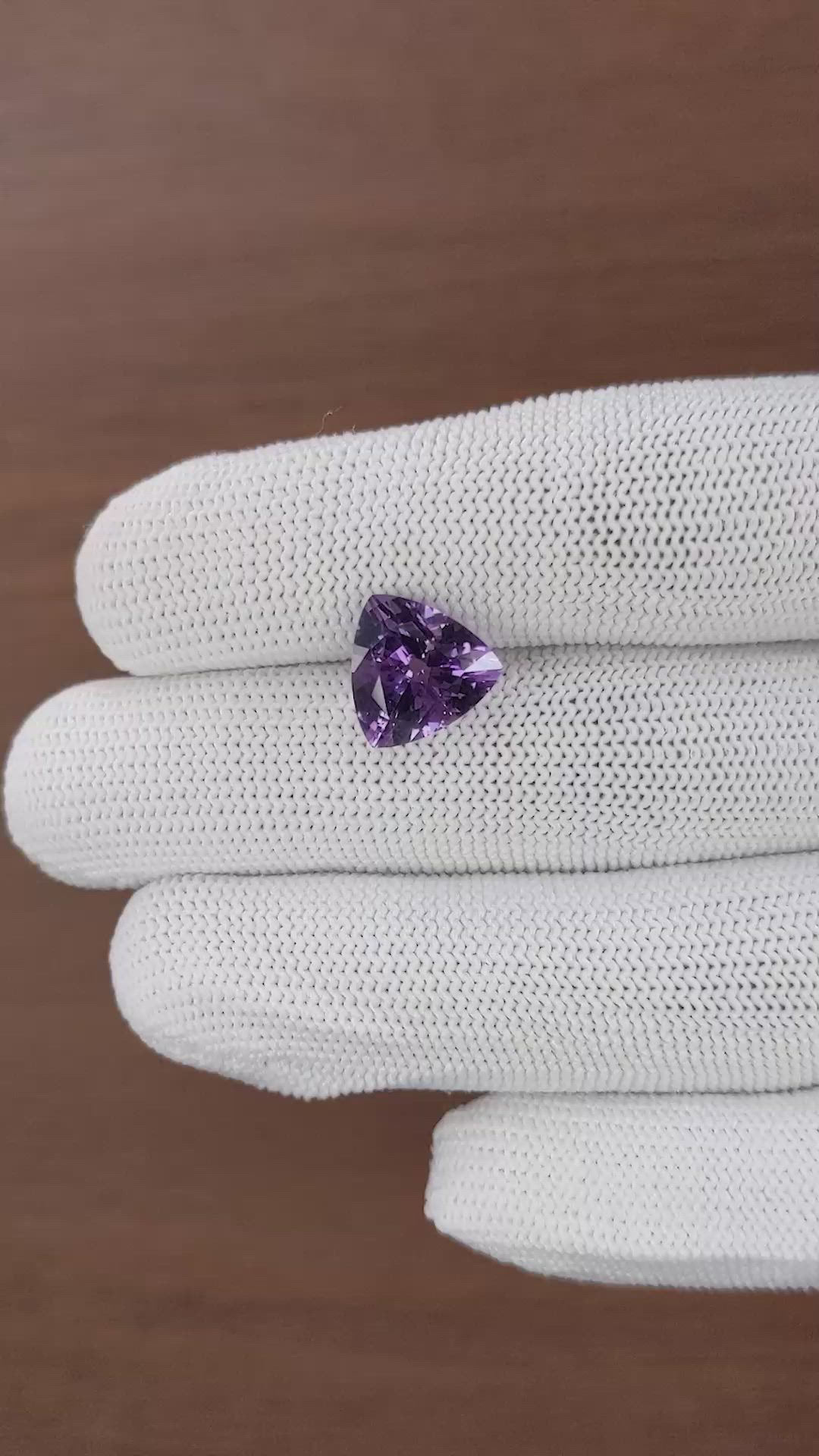 3.97 Ct. Purple Amethyst from Africa Size Video