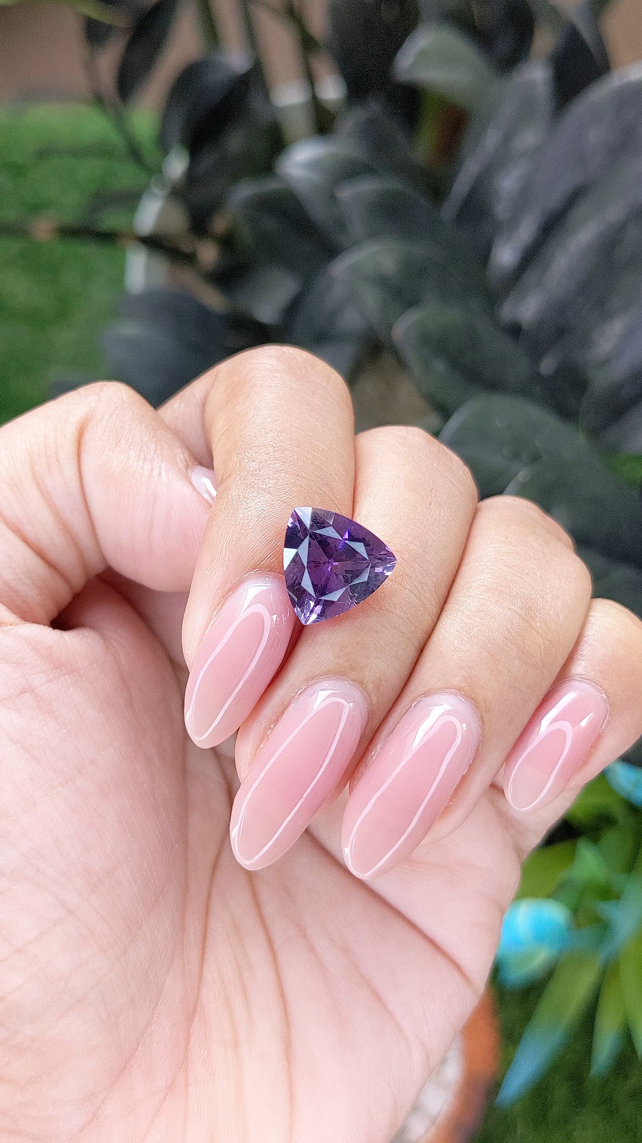 3.97 Ct. Purple Amethyst from Africa Size Video