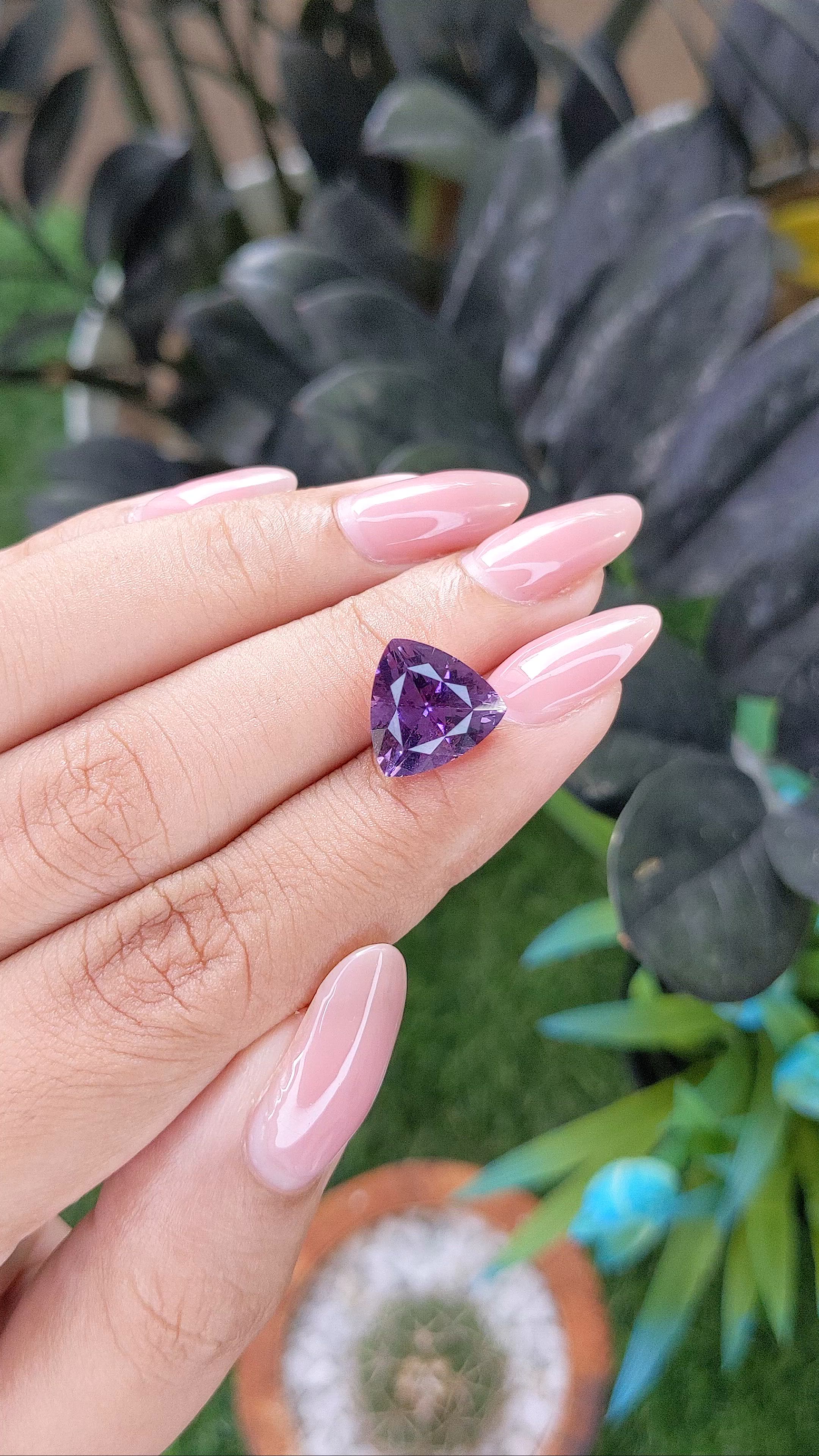 3.97 Ct. Purple Amethyst from Africa Size Video