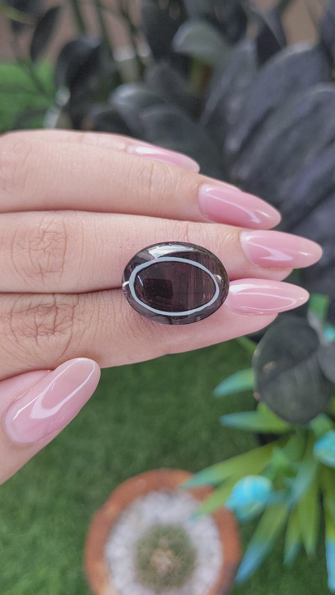 24.94 Ct. Brown Cabochon Tourmaline from Africa Size Video