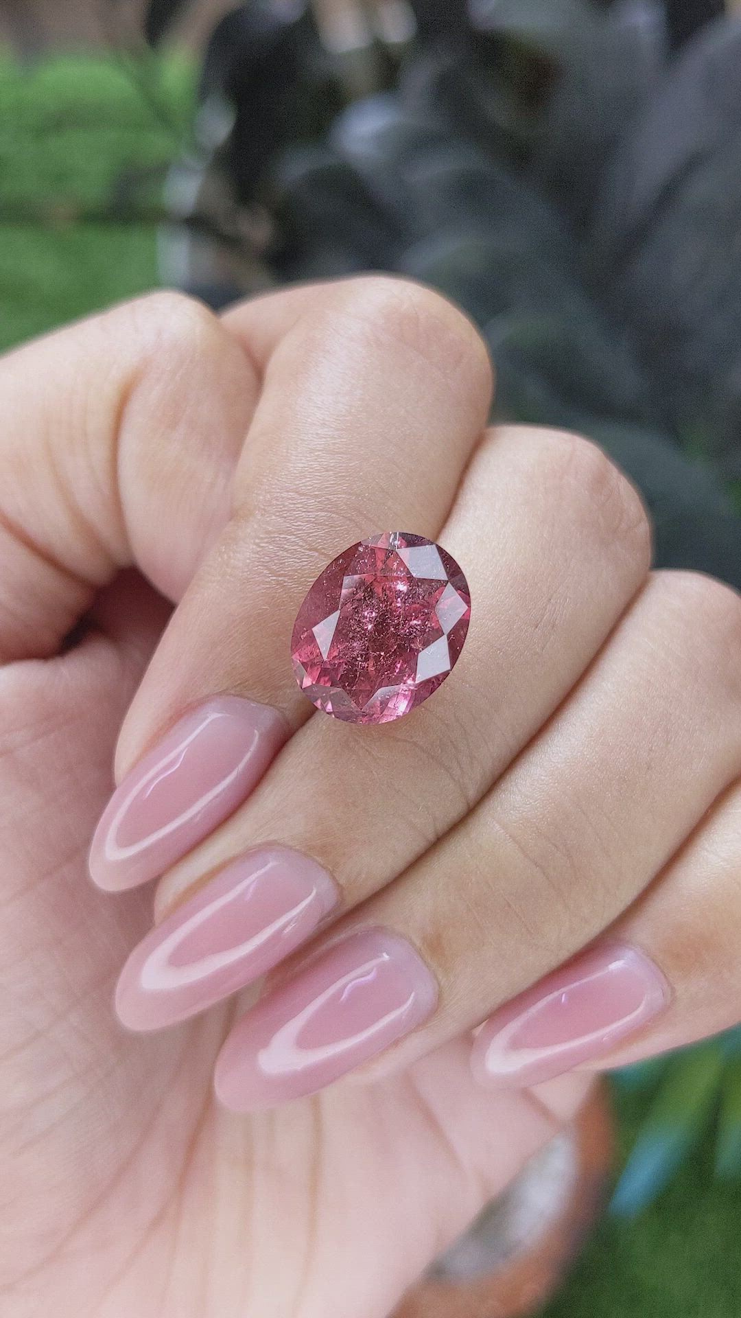 7.16 Ct. Purplish Pink Tourmaline from Africa Size Video