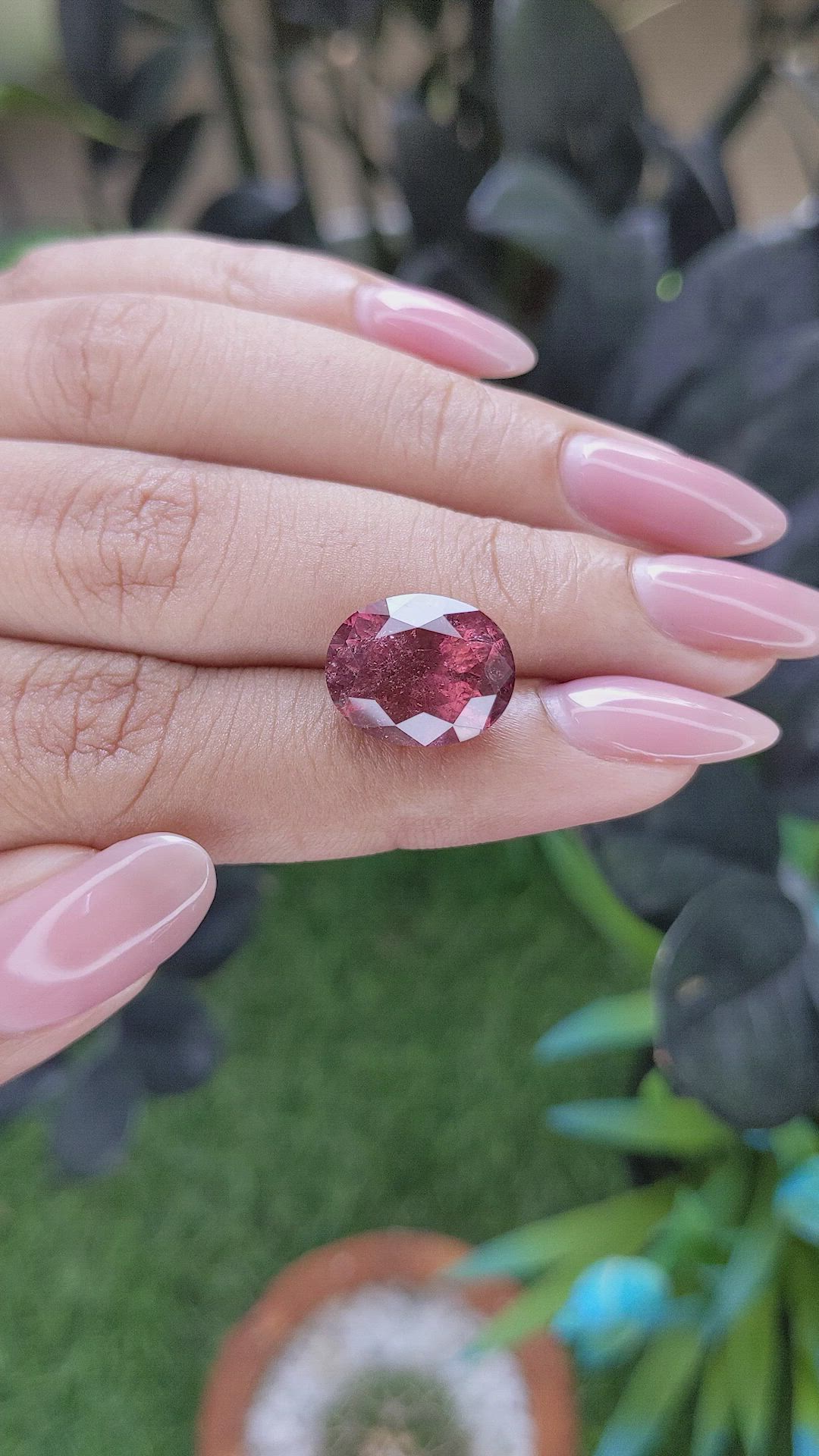 7.16 Ct. Purplish Pink Tourmaline from Africa Size Video