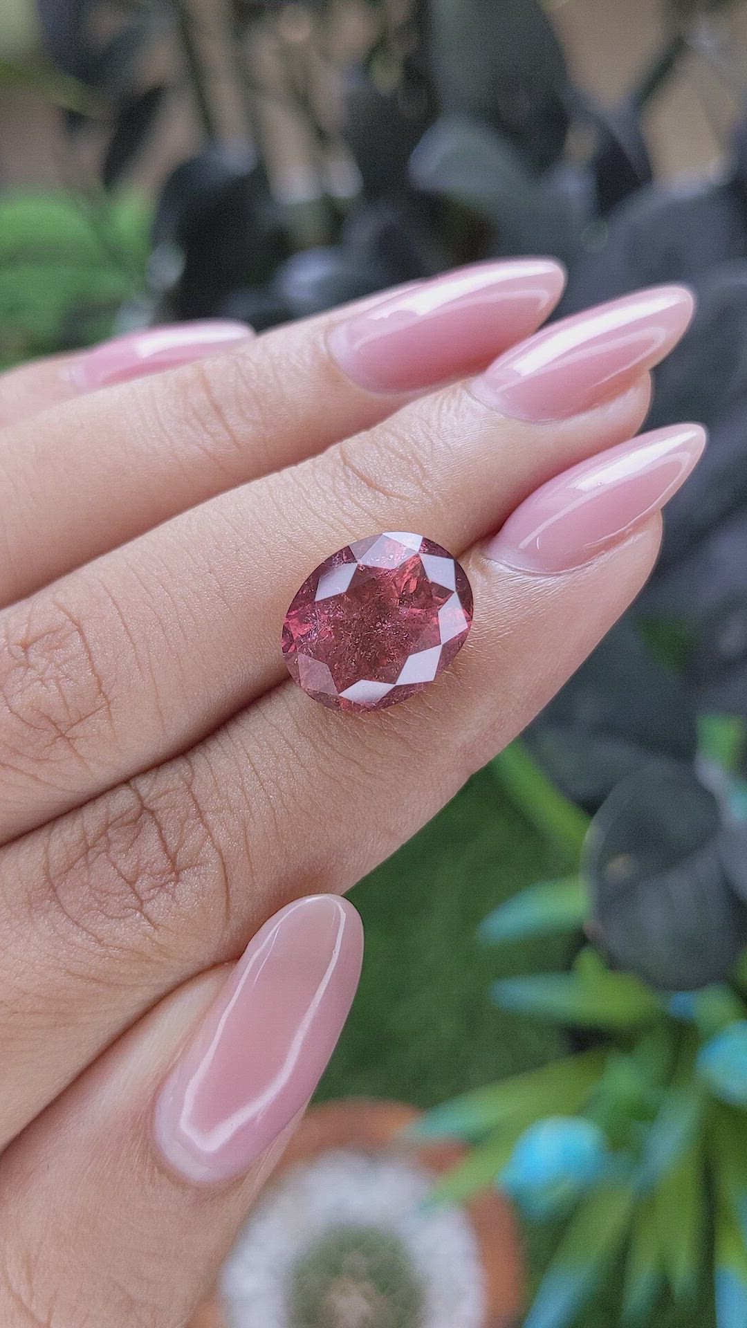 7.16 Ct. Purplish Pink Tourmaline from Africa Size Video