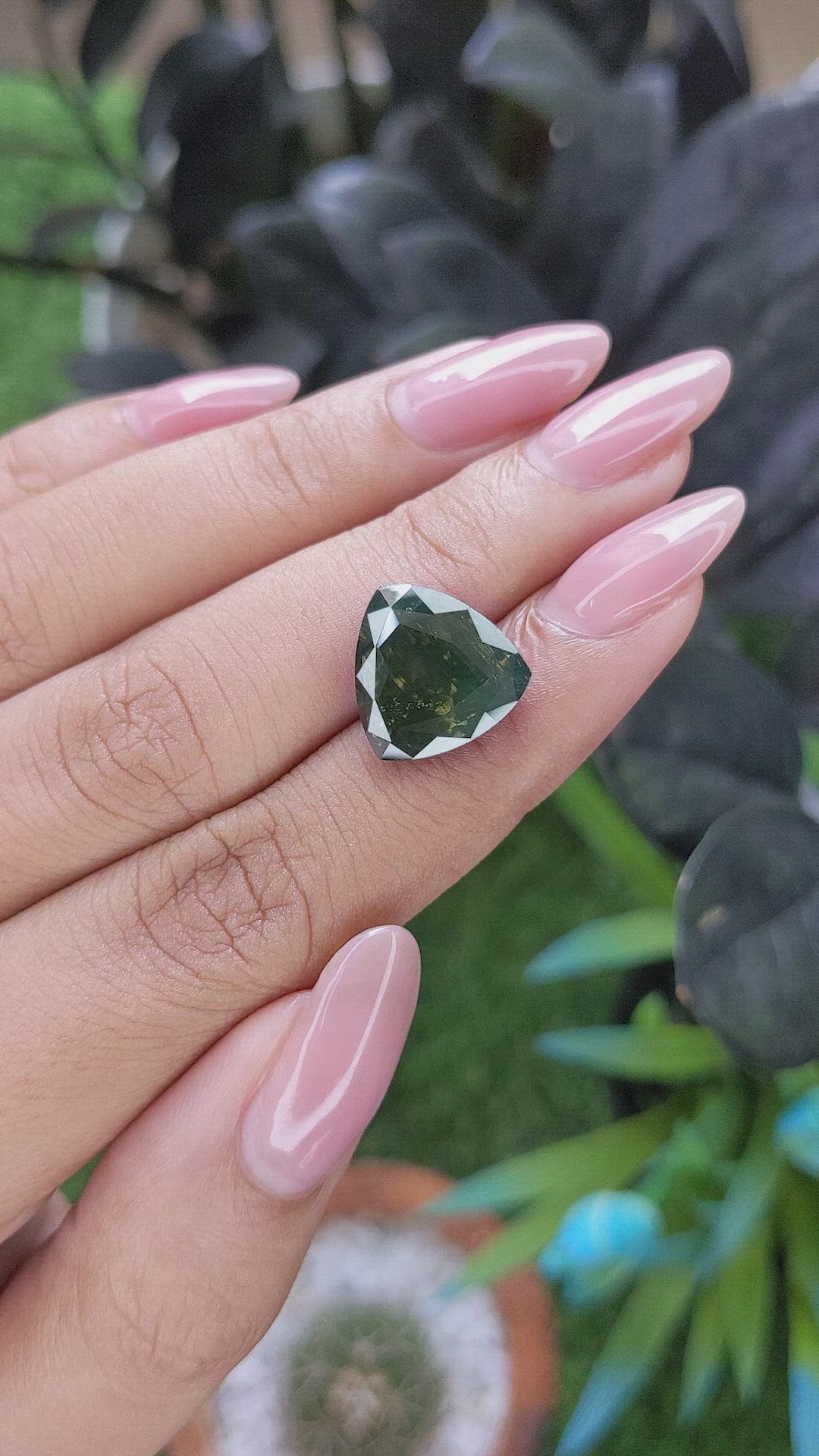 9.67 Ct. Yellowish Green Zircon from Ceylon (Sri Lanka) Size Video