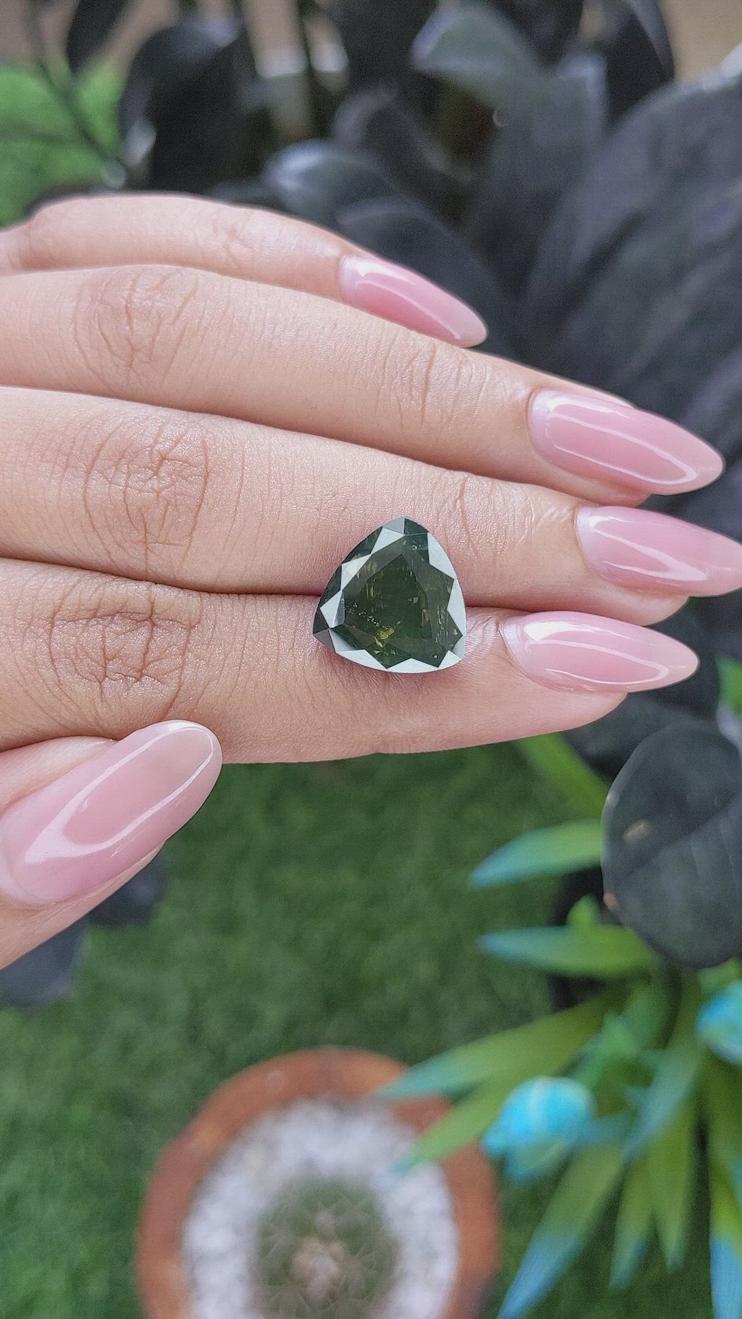 9.67 Ct. Yellowish Green Zircon from Ceylon (Sri Lanka) Size Video