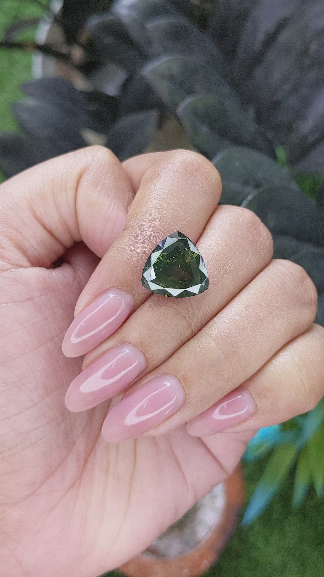 9.67 Ct. Yellowish Green Zircon from Ceylon (Sri Lanka) Size Video