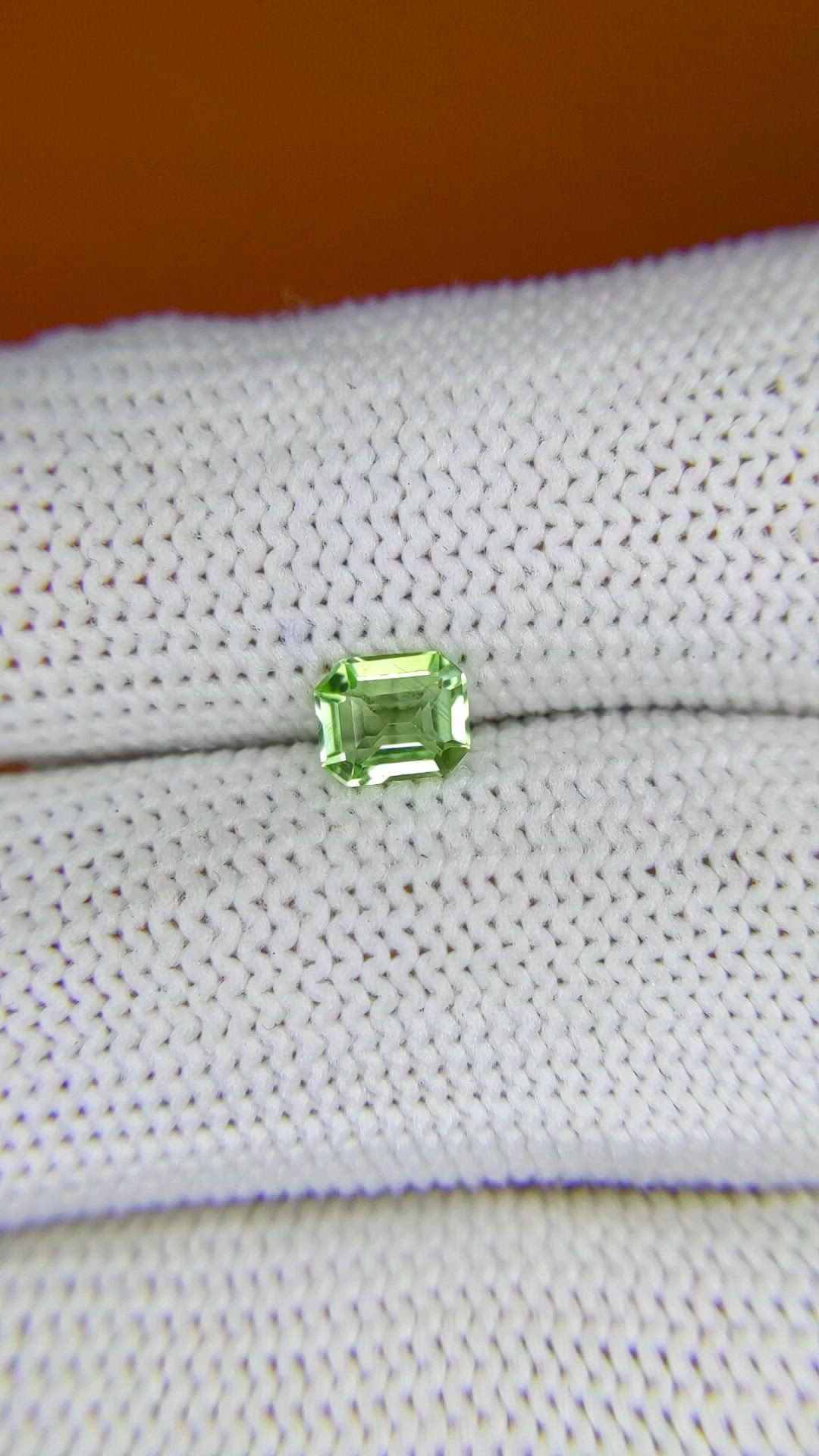 0.53 Ct. Green (Lime Green) Peridot from Pakistan Size Video