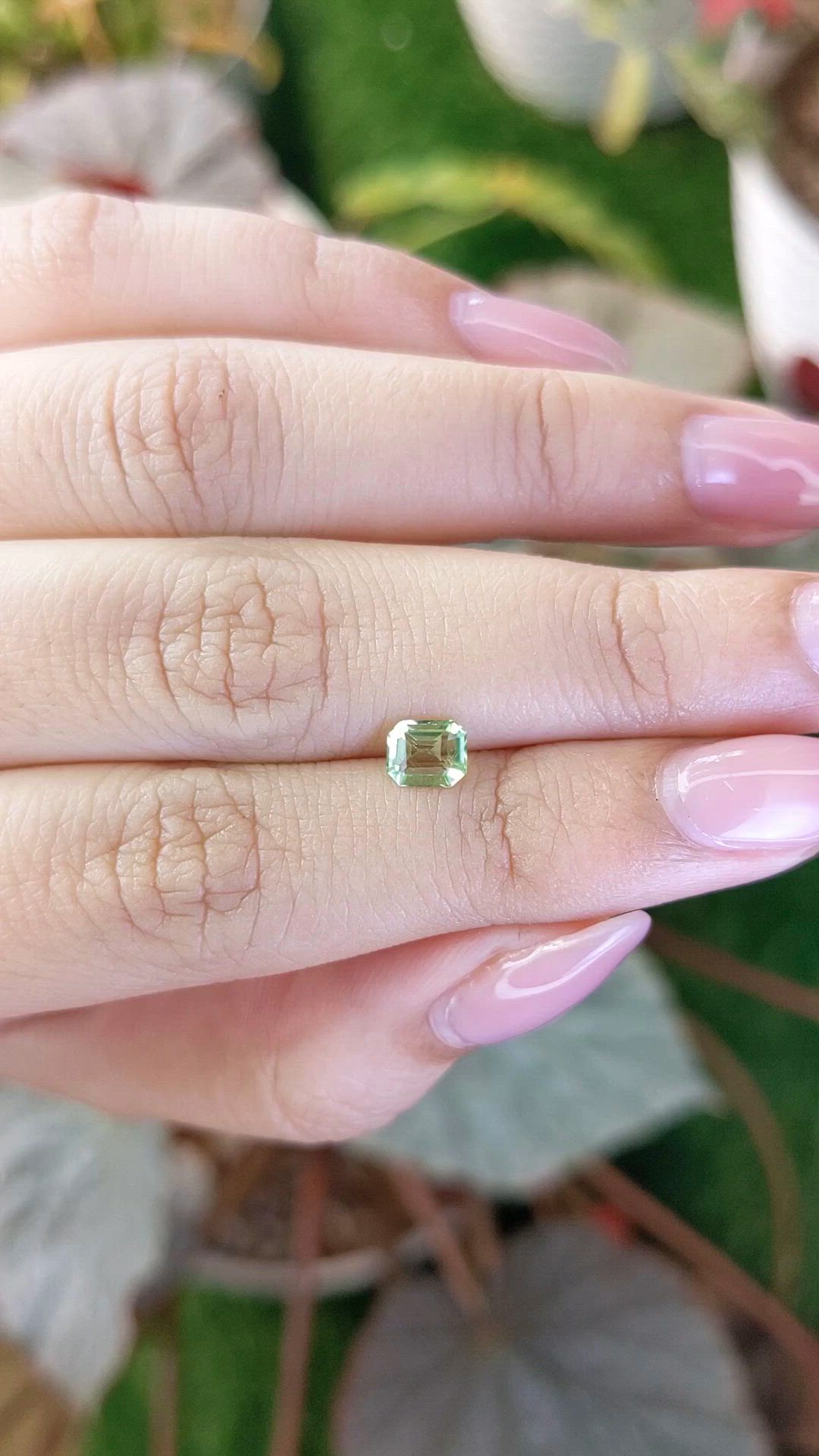 0.53 Ct. Green (Lime Green) Peridot from Pakistan Size Video