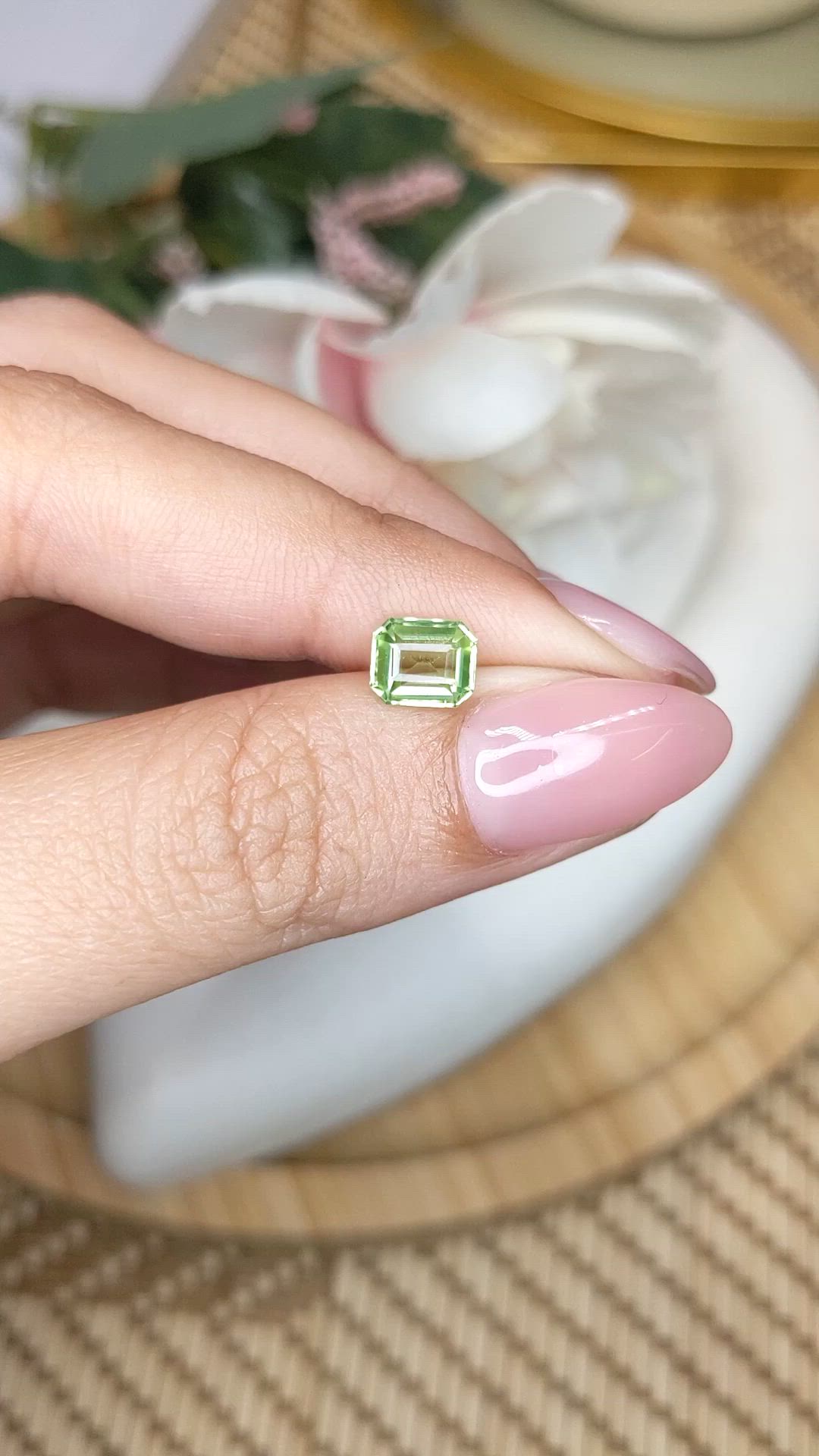 1.21 Ct. Green (Lime Green) Peridot from Pakistan Size Video