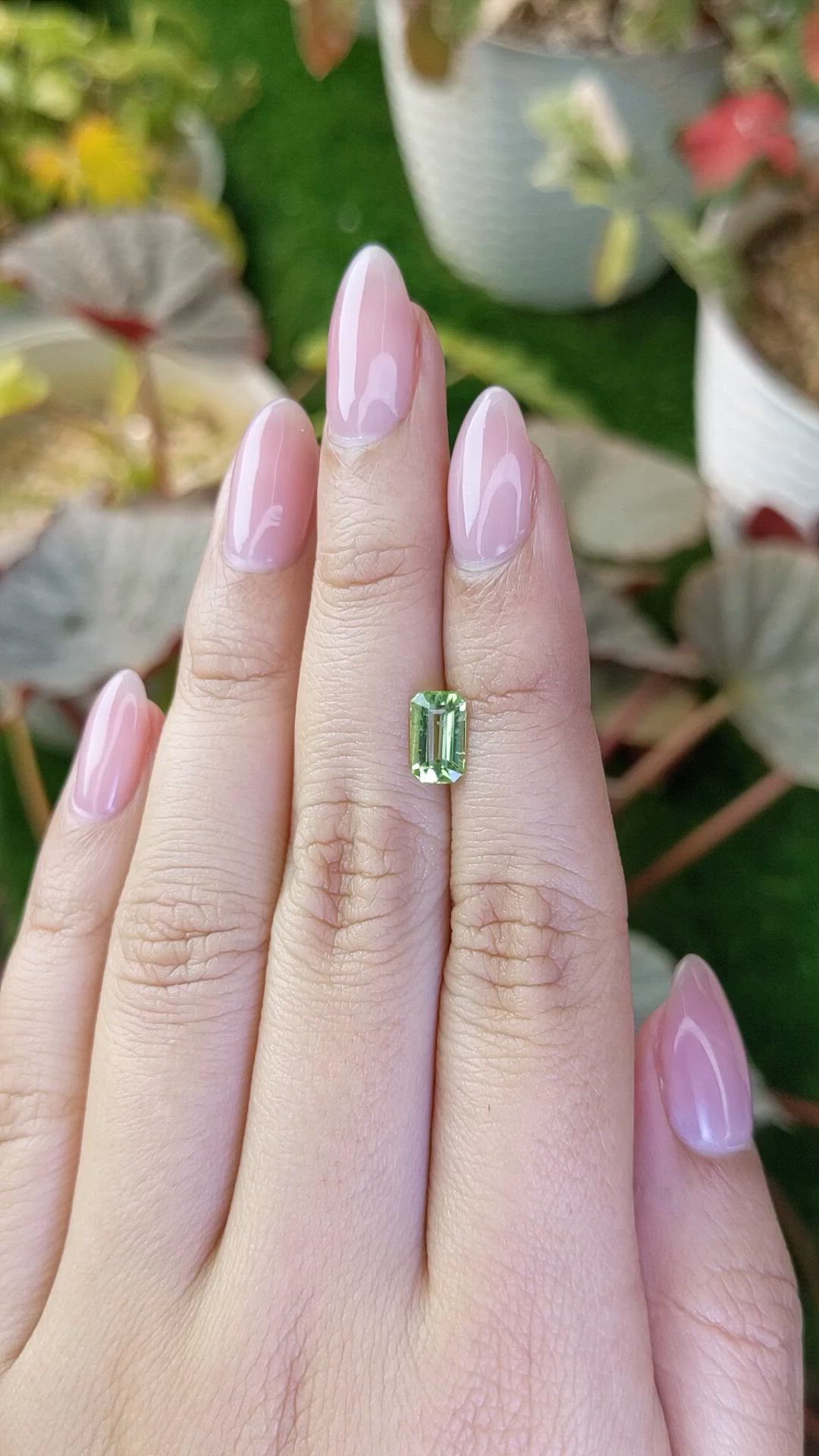 1.02 Ct. Green (Lime Green) Peridot from Pakistan Size Video