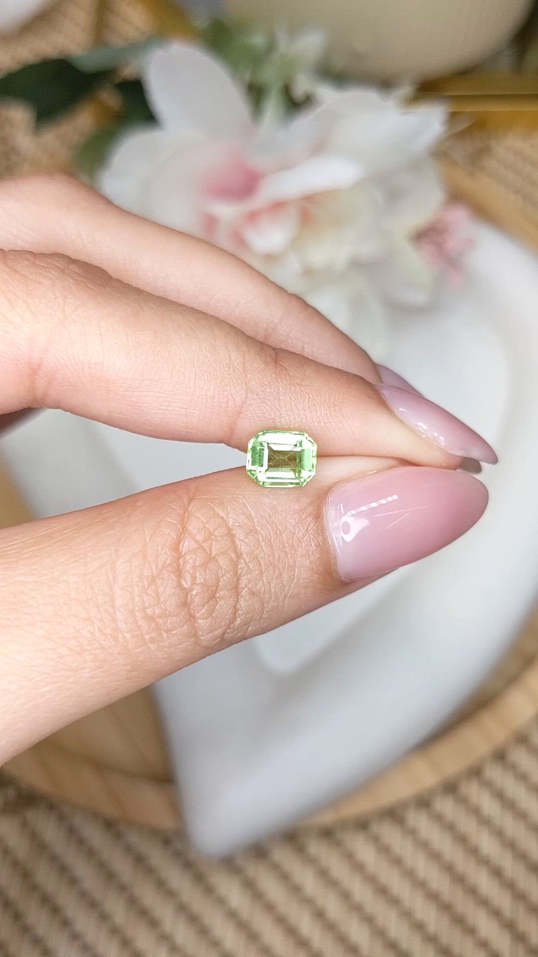 1.16 Ct. Green (Lime Green) Peridot from Pakistan Size Video