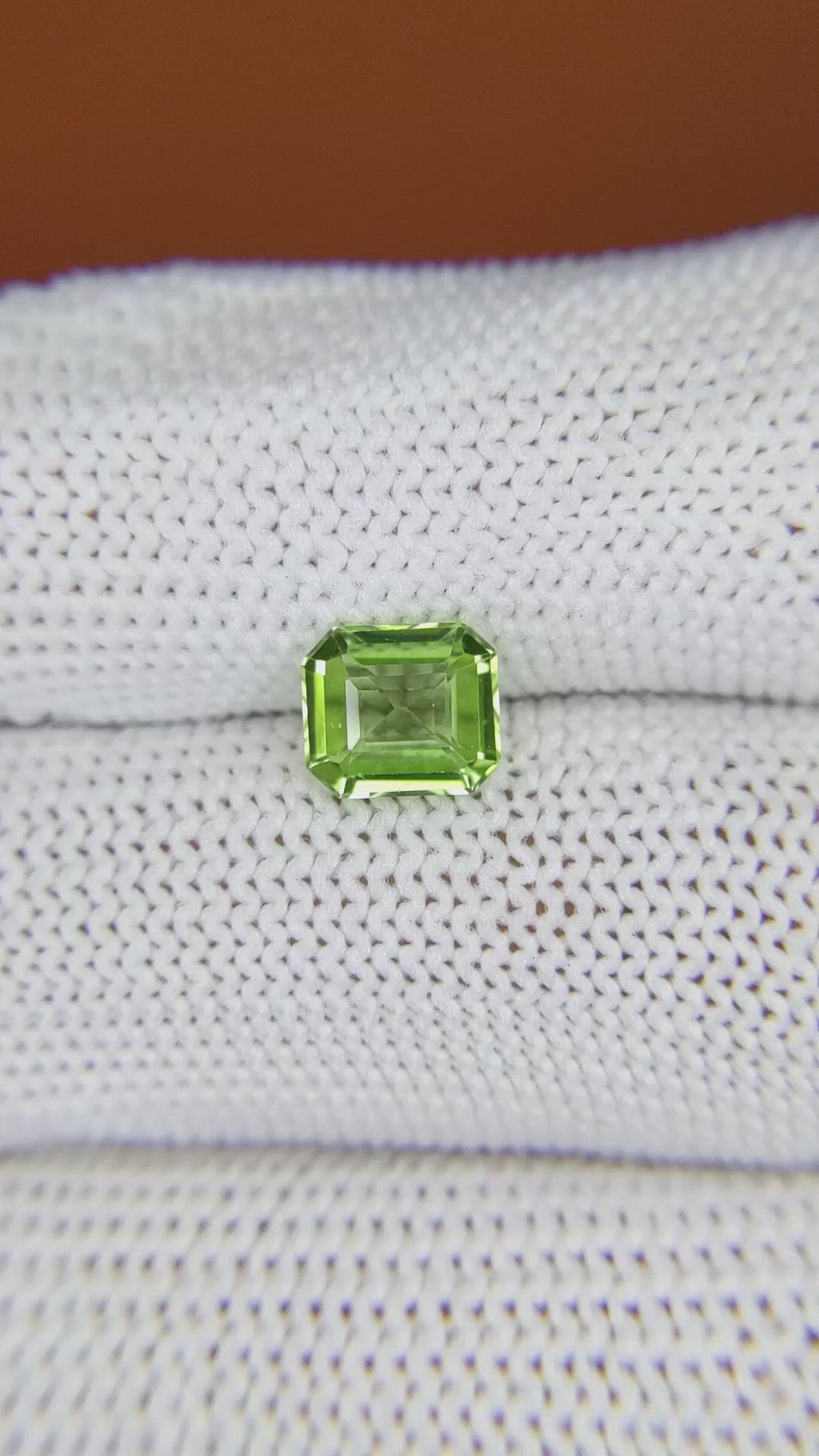 1.19 Ct. Green (Lime Green) Peridot from Pakistan Size Video