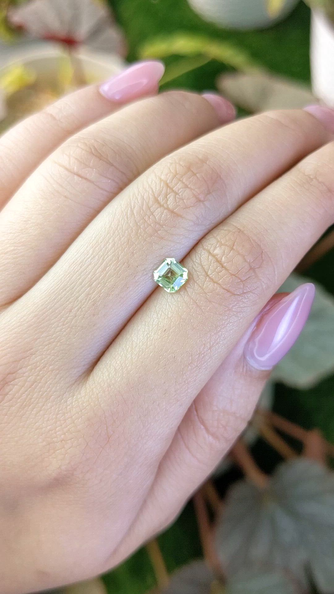 0.58 Ct. Green (Lime Green) Peridot from Pakistan Size Video