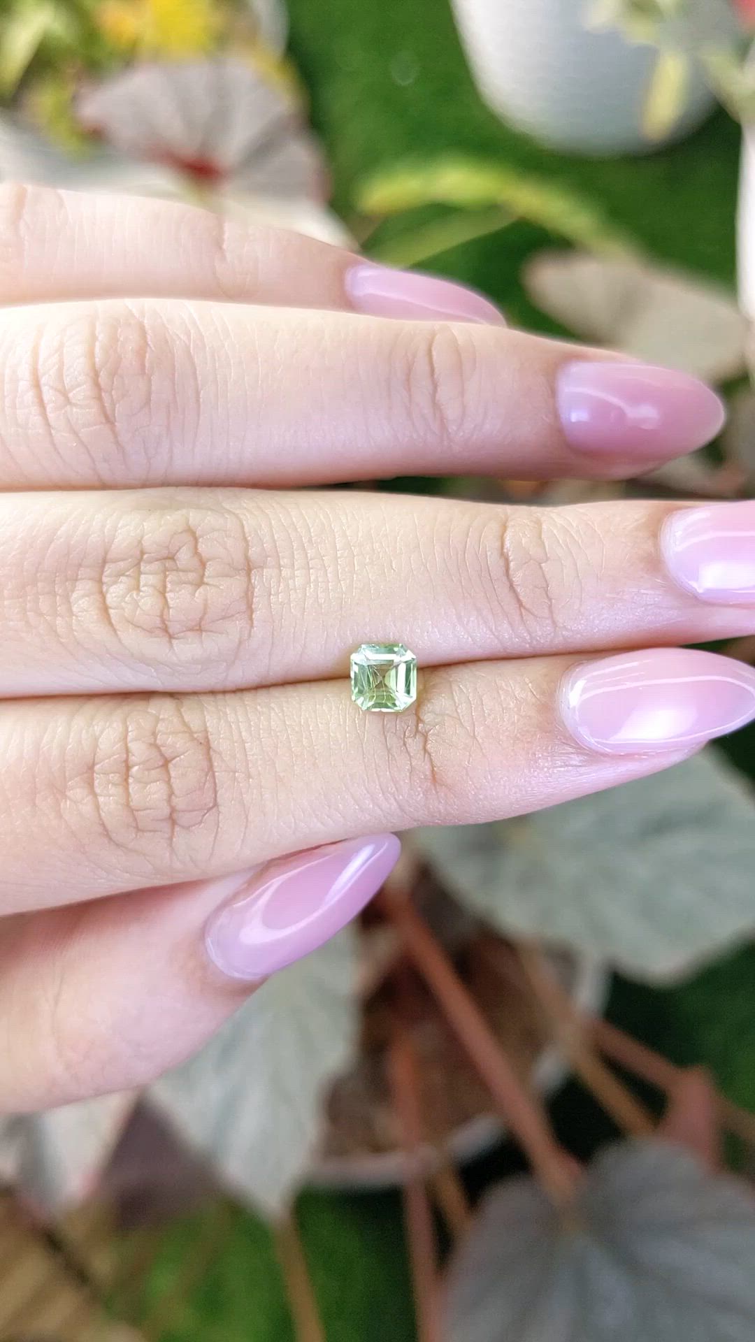 0.58 Ct. Green (Lime Green) Peridot from Pakistan Size Video