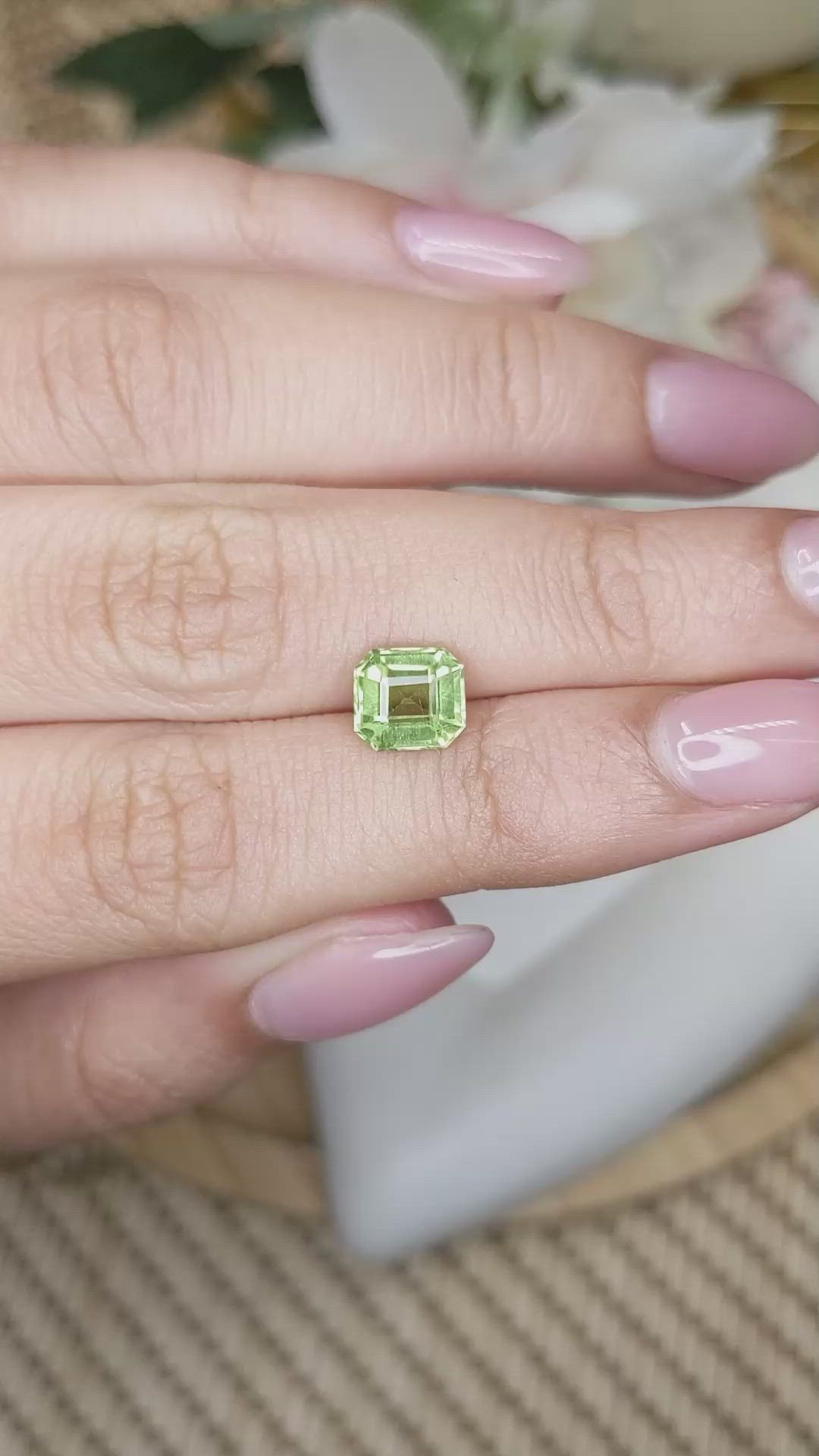 1.50 Ct. Green (Lime Green) Peridot from Pakistan Size Video