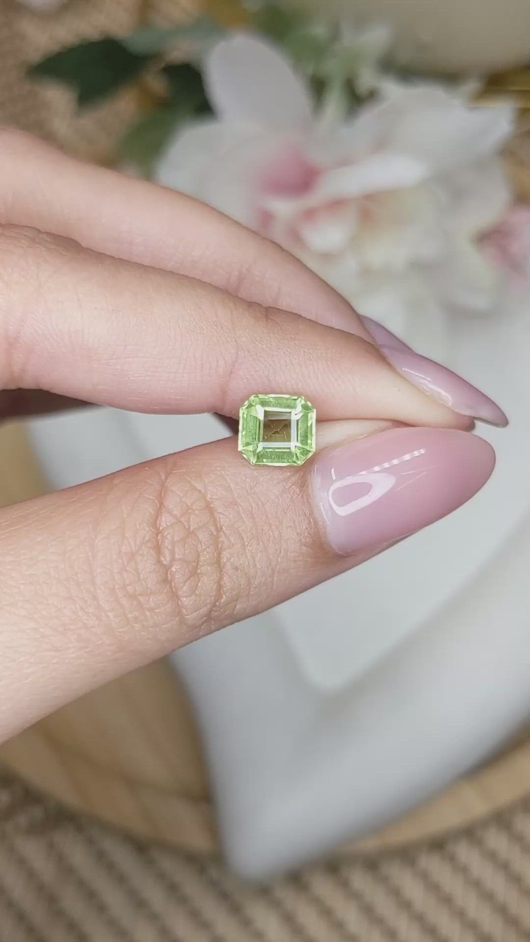 1.50 Ct. Green (Lime Green) Peridot from Pakistan Size Video
