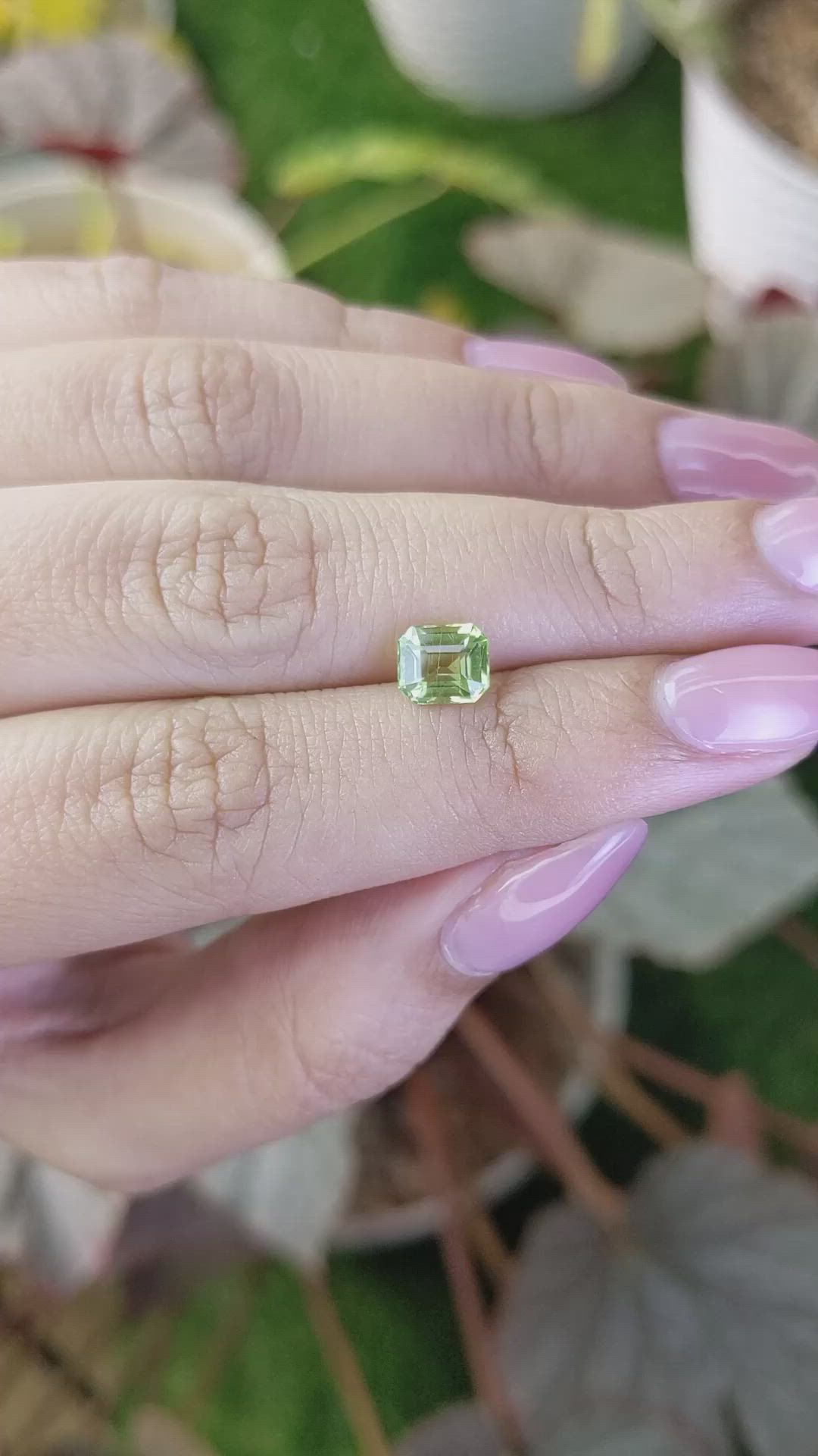 1.10 Ct. Green (Lime Green) Peridot from Pakistan Size Video