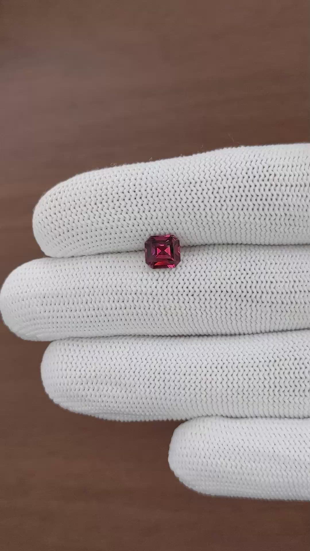 1.87 Ct. Reddish Pink Garnet from Tanzania Size Video