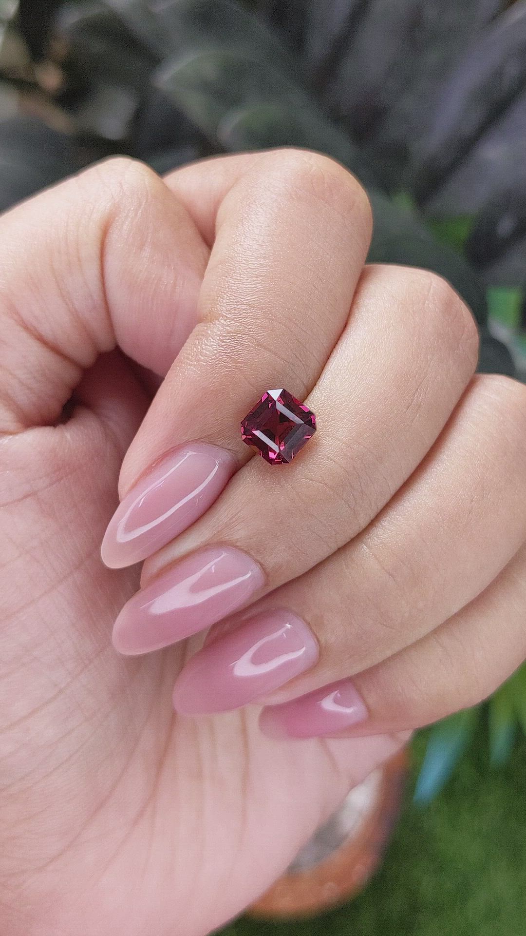 1.87 Ct. Reddish Pink Garnet from Tanzania Size Video