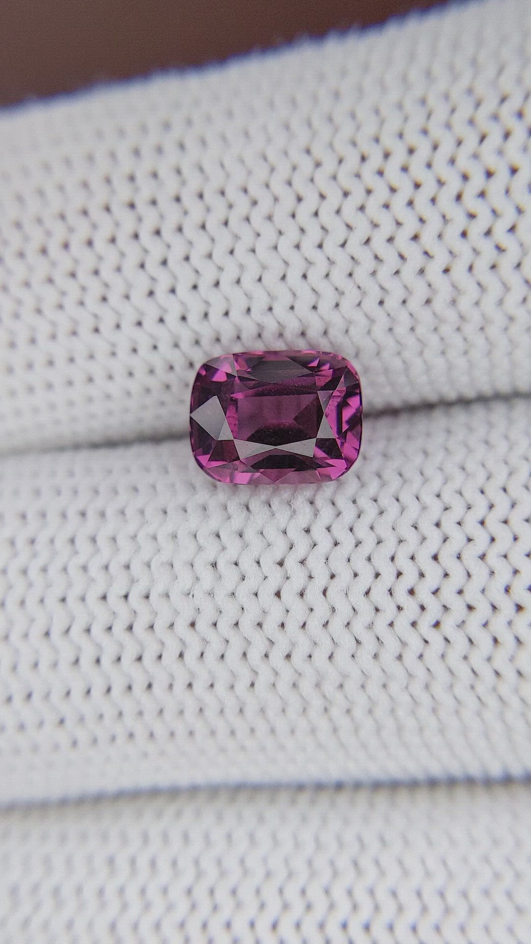 2.54 Ct. Purplish Pink Garnet from Tanzania Size Video