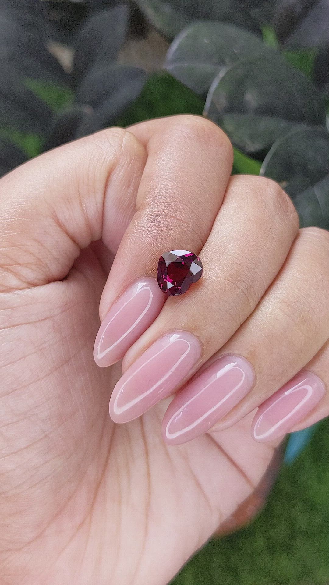 2.73 Ct. Reddish Pink Garnet from Tanzania Size Video