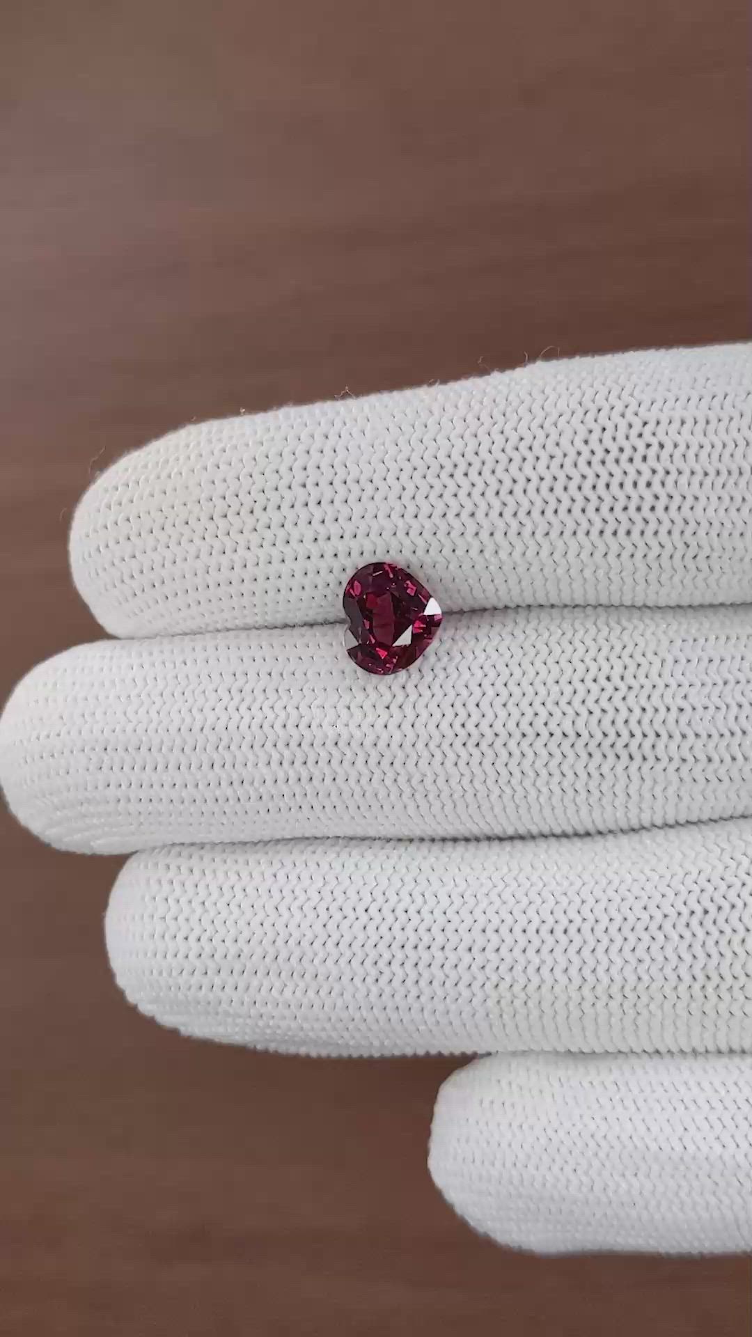 2.73 Ct. Reddish Pink Garnet from Tanzania Size Video