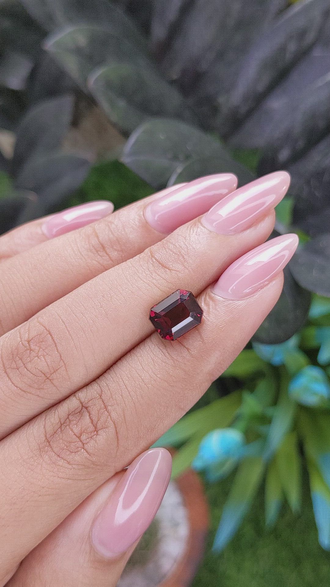 3.38 Ct. Red Garnet from Tanzania Size Video