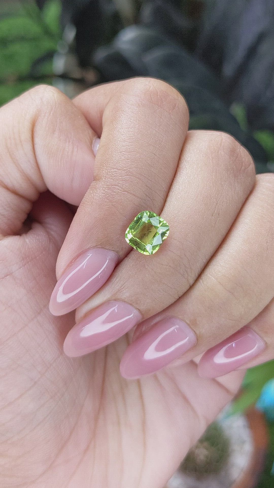 1.59 Ct. Green (Lime Green) Peridot from Tanzania Size Video