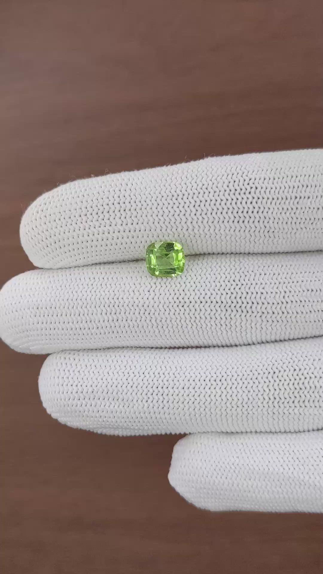 1.59 Ct. Green (Lime Green) Peridot from Tanzania Size Video