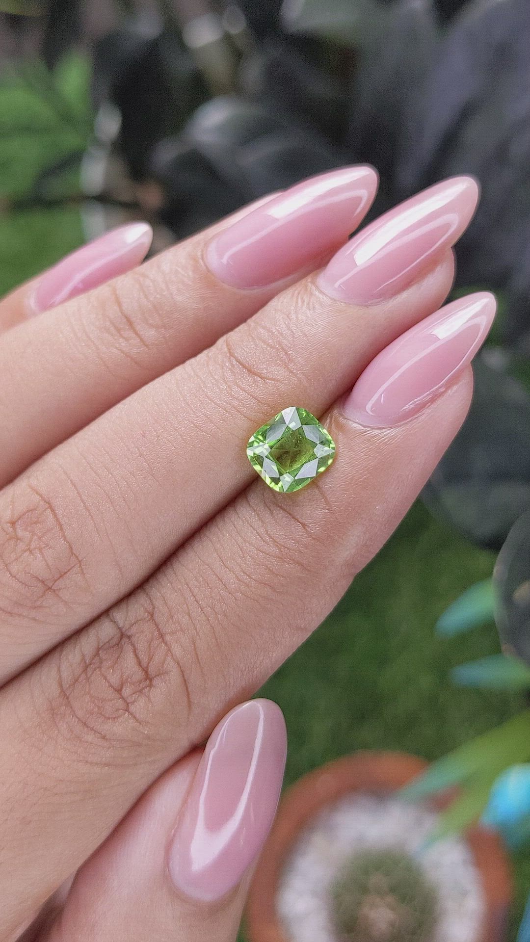 1.59 Ct. Green (Lime Green) Peridot from Tanzania Size Video