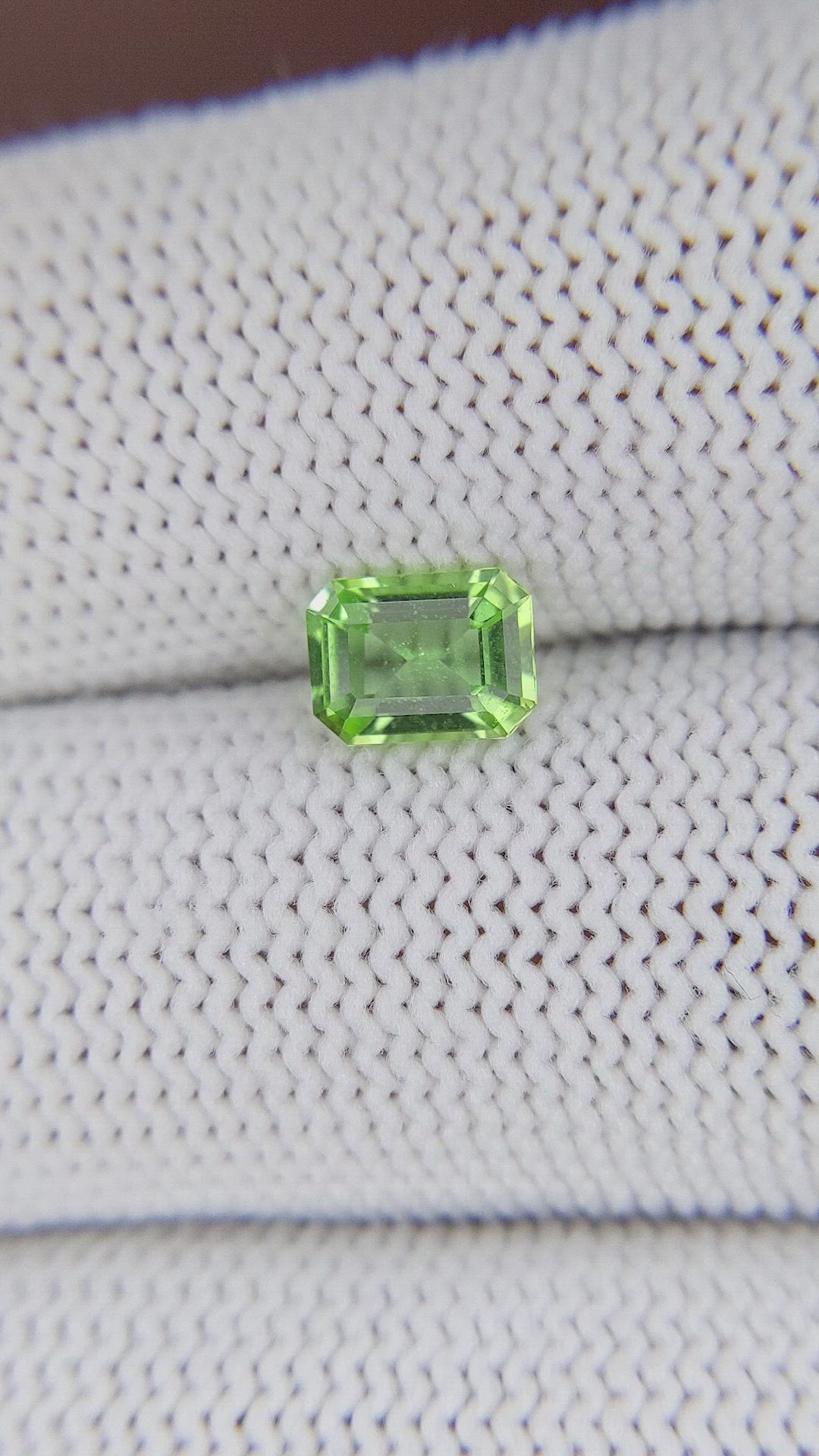 0.91 Ct. Green (Lime Green) Peridot from Tanzania Size Video