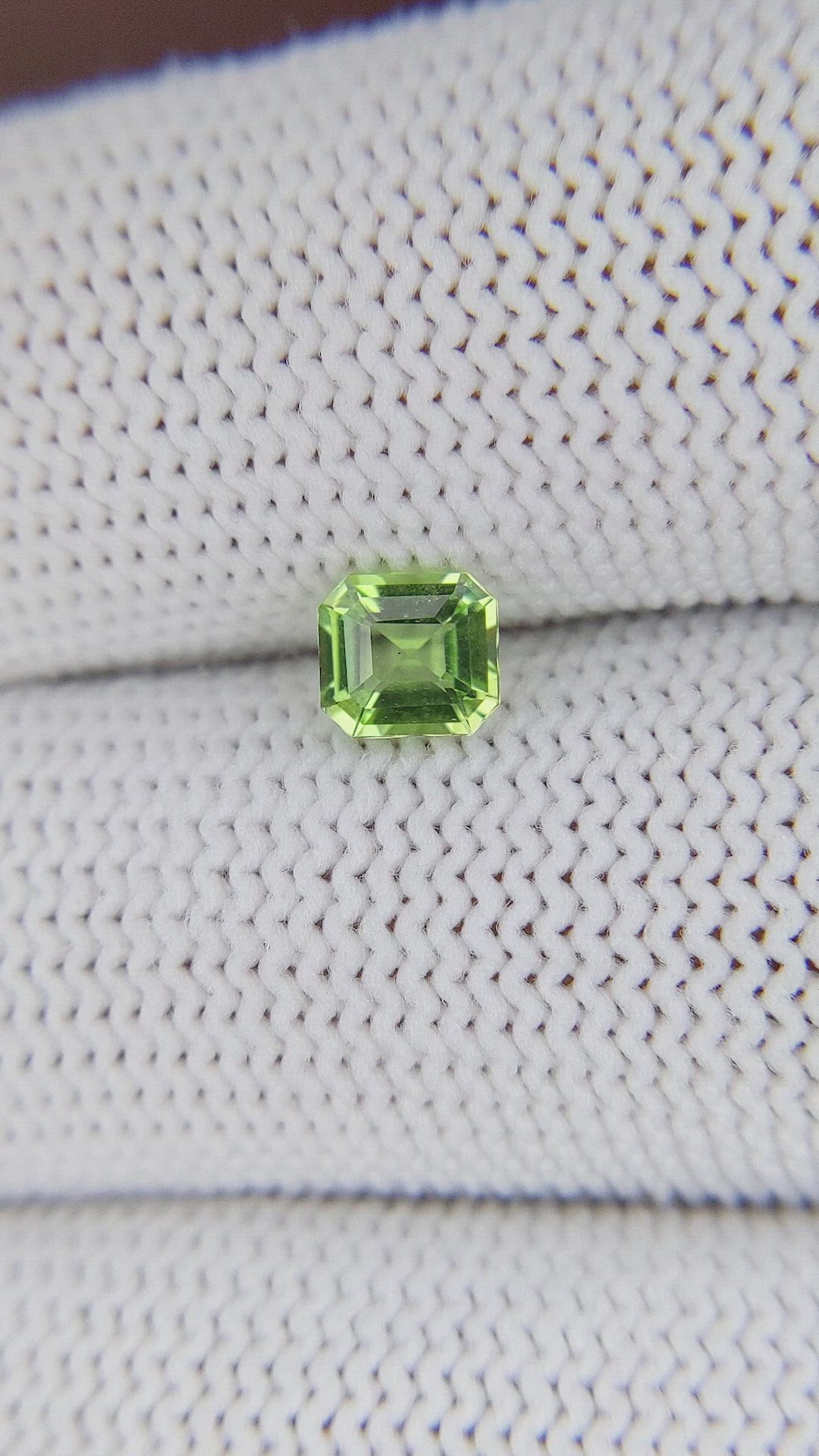0.65 Ct. Green (Lime Green) Peridot from Tanzania Size Video