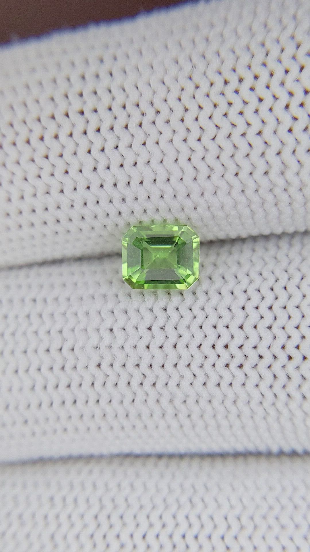 0.85 Ct. Green (Lime Green) Peridot from Tanzania Size Video