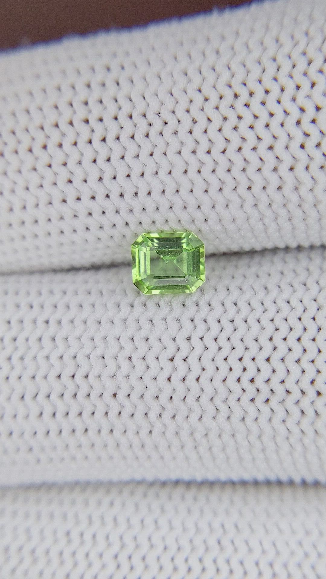 0.59 Ct. Green (Lime Green) Peridot from Tanzania Size Video