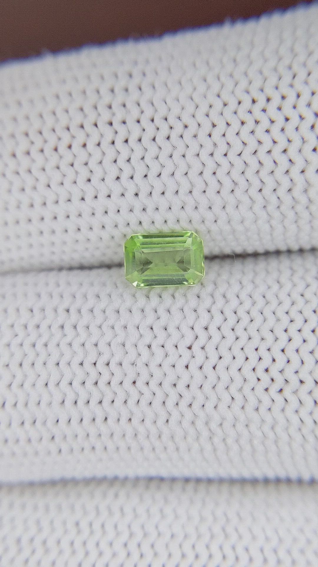 0.66 Ct. Green (Lime Green) Peridot from Tanzania Size Video