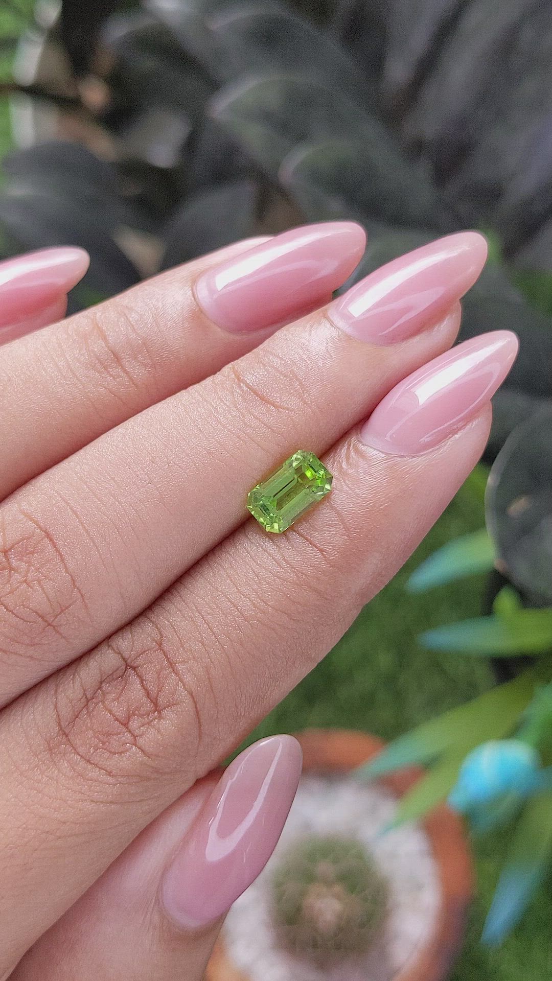 1.18 Ct. Green (Lime Green) Peridot from Tanzania Size Video